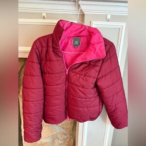 Wild Fable Kids Puffer Jacket - Red and Pink